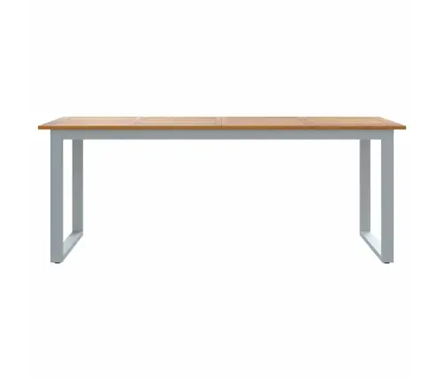 Āra Ēdamgalda Pelēks 200X90X75 Cm Tērauds Un Cietās Koksnes Akācija Vidaxl