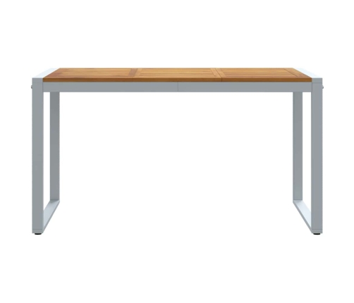 Āra Ēdamgalds Pelēks 140X80X75 Cm Tērauds Un Solidā Koksne Akācija Vidaxl