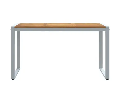 Āra Ēdamgalds Pelēks 140X80X75 Cm Tērauds Un Solidā Koksne Akācija Vidaxl