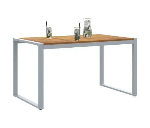 Āra Ēdamgalds Pelēks 140X80X75 Cm Tērauds Un Solidā Koksne Akācija Vidaxl