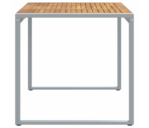 Āra Ēdamgalds Pelēks 140X80X75 Cm Tērauds Un Solidā Koksne Akācija Vidaxl