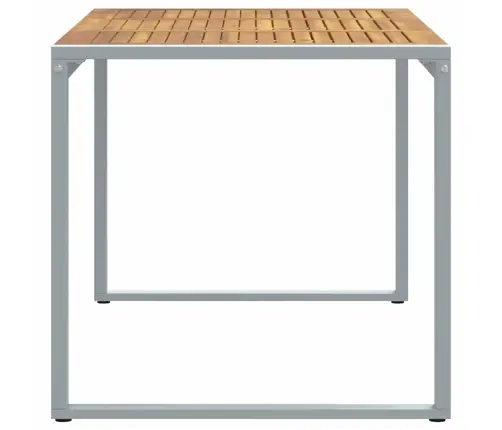 Āra Ēdamgalds Pelēks 140X80X75 Cm Tērauds Un Solidā Koksne Akācija Vidaxl
