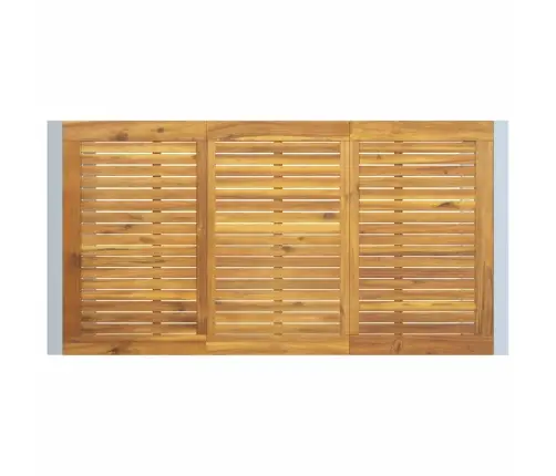 Āra Ēdamgalda Pelēks 160X80X75 Cm Tērauds Un Akācijas Masīvkoks Vidaxl