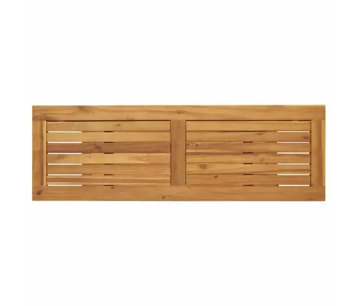 Āra Galds Dabisks & Melns 35X110X75 Cm Masīvkoks Un Tērauds Vidaxl