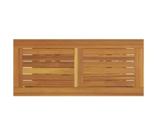 Āra Galds Dabisks Un Pelēks 35X80X75 Cm Cieta Koka Un Tērauda Vidaxl