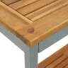 Āra Galds Dabisks Un Pelēks 35X110X75 Cm Cieta Koksne Un Tērauds Vidaxl