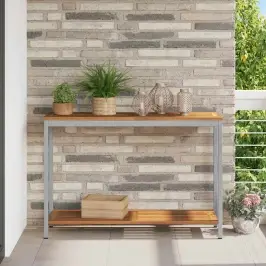 Āra Galds Ar Uzglabāšanu Dabisks Un Pelēks 110 X 35 X 75 Cm Vidaxl