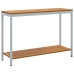 Āra Galds Dabisks Un Pelēks 35X110X75 Cm Cieta Koksne Un Tērauds Vidaxl