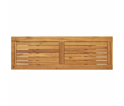 Āra Galds Dabisks Un Pelēks 35X110X75 Cm Cieta Koksne Un Tērauds Vidaxl