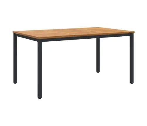 Dārza Galds 150X90X75 Cm Solid Akācijas Koks Un Metāls Vidaxl