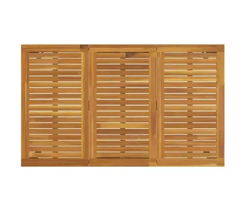 Dārza Galds 150X90X75 Cm Solid Akācijas Koks Un Metāls Vidaxl