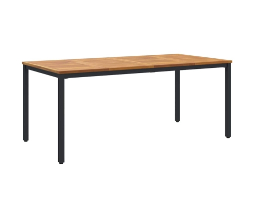 Dārza Galds 180X90X75 Cm No Cietā Akācijas Koka Un Metāla Vidaxl