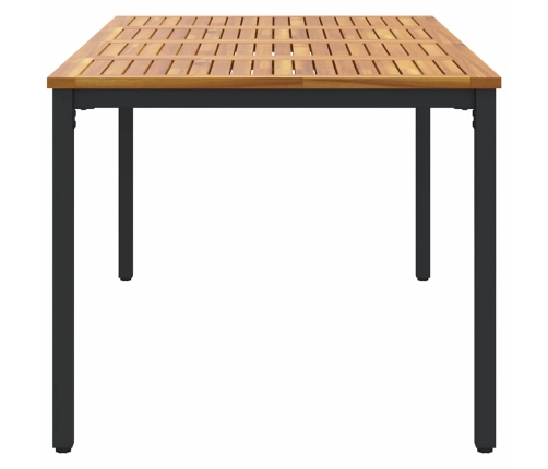 Dārza Galds 180X90X75 Cm No Cietā Akācijas Koka Un Metāla Vidaxl