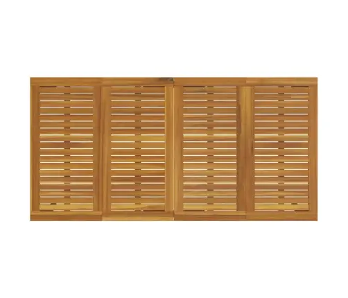 Dārza Galds 180X90X75 Cm No Cietā Akācijas Koka Un Metāla Vidaxl