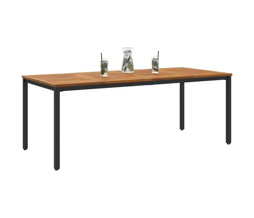 Lauko Stalai Natūralios Ir Juodos Spalvos 200 X 90 X 75 Cm