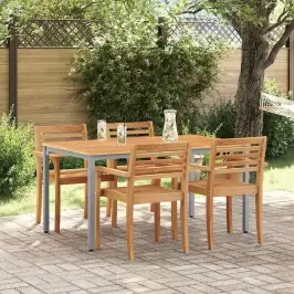 Āra Galdi Dabisks Un Pelēks 150 X 90 X 75 Cm Akācijas Masīvkoks Vidaxl
