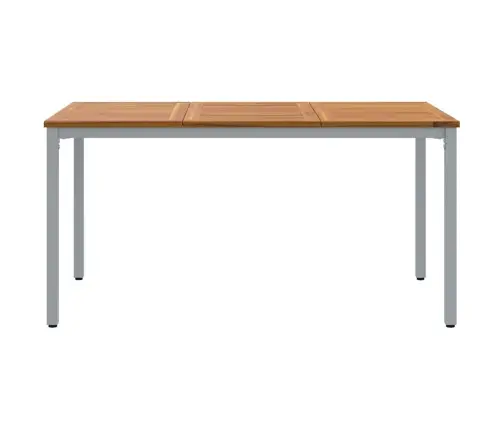 Dārza Galds 150X90X75 Cm Cieta Akācijas Koka Un Metāla Vidaxl