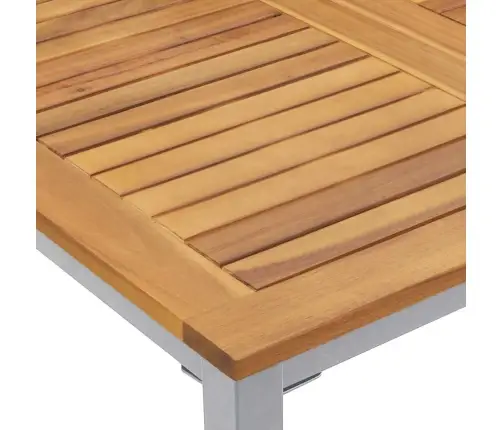 Dārza Galds 180X90X75 Cm No Masīvkoka Akācijas Un Metāla Vidaxl