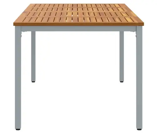 Dārza Galds 180X90X75 Cm No Masīvkoka Akācijas Un Metāla Vidaxl