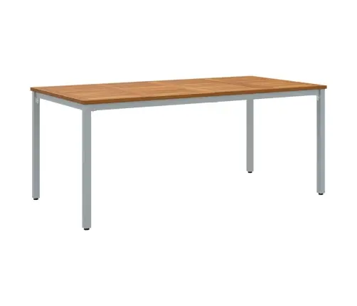 Dārza Galds 180X90X75 Cm No Masīvkoka Akācijas Un Metāla Vidaxl