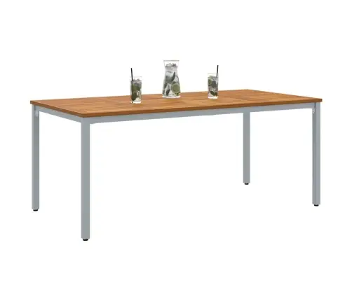Dārza Galds 180X90X75 Cm No Masīvkoka Akācijas Un Metāla Vidaxl