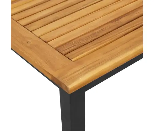 Sauļošanās Krēsl Melns 200X55X35 Cm Cieta Koksne Akācija Vidaxl