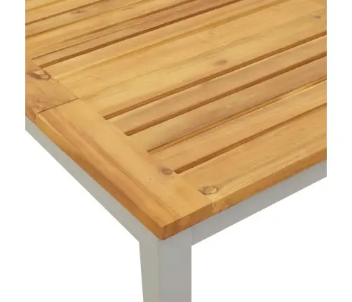 Sauļošanās Krēsls Pelēks 200X55X35 Cm Masīvs Koks Akācija Vidaxl