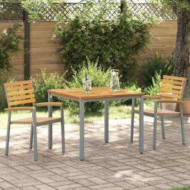 Dārza Krēsls 2 Pcs Brūna 56 X 57 X 87Cm Akācijas Masīvkoks Vidaxl