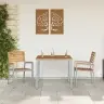 Sodo Kėdė 2 Pcs Ruda 56 X 57 X 87Cm Akacijos Medienos Masyvas