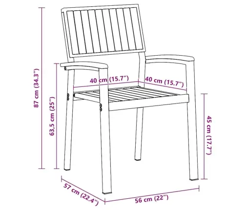 Aia Tool 4 Pcs Pruun 56 X 57 X 87 Cm Akaatsiapuit