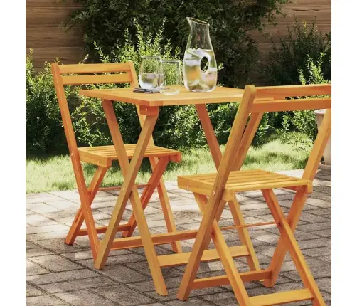 Salokāmais Dārza Galds Kvadrātveida 60X60X72 Cm Cieta Koka Akācijas Vidaxl