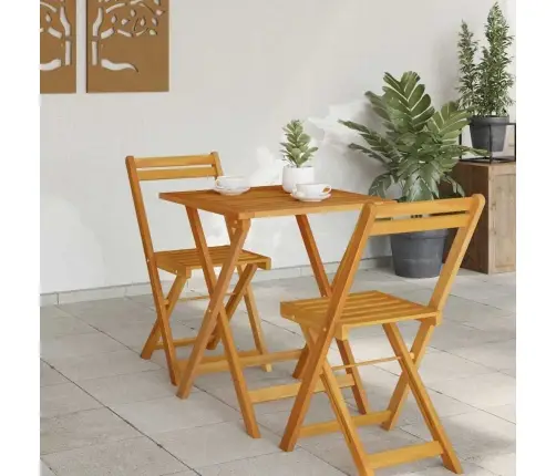 Salokāmais Dārza Galds Kvadrātveida 60X60X72 Cm Cieta Koka Akācijas Vidaxl