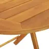 Salokāmais Dārza Galds Apaļš Ø60X72 Cm Masīvs Akācijas Koks Vidaxl