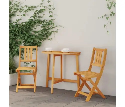 Sodo Kėdė 2 Pcs Ruda 36 X 46 X 86Cm Akacijos Medienos Masyvas