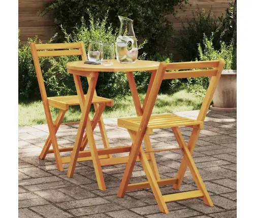 Sodo Valgomojo Komplektas Su Pagalve 3 Pcs Natūralus Aliejus