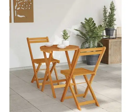 Sodo Valgomojo Komplektas Su Pagalve 3 Pcs Natūralus Aliejus