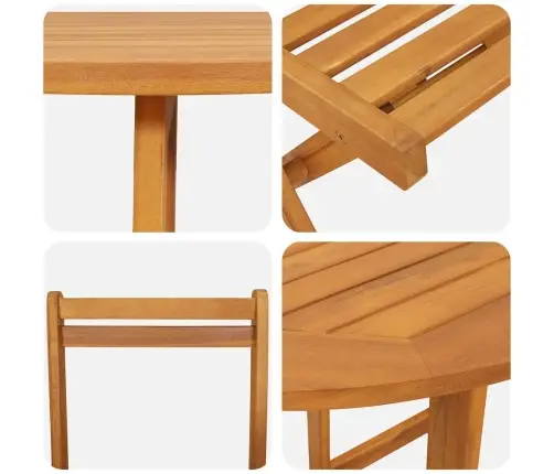 Bistro Komplekts 3 Pcs Brūna Akācijas Masīvkoks Vidaxl