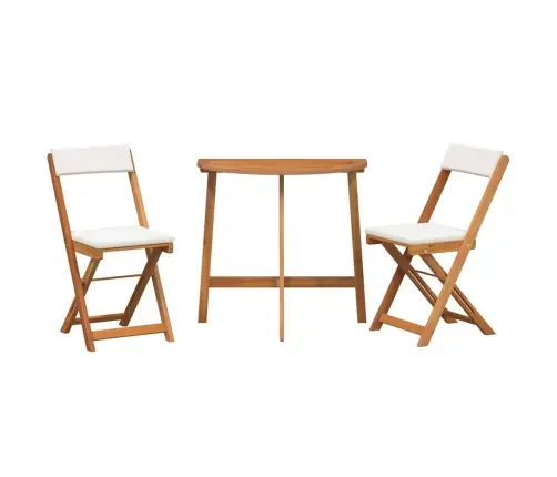 Bistrokomplekt Padjaga 3 Pcs Õlilahus Tugev Akatsiapuu