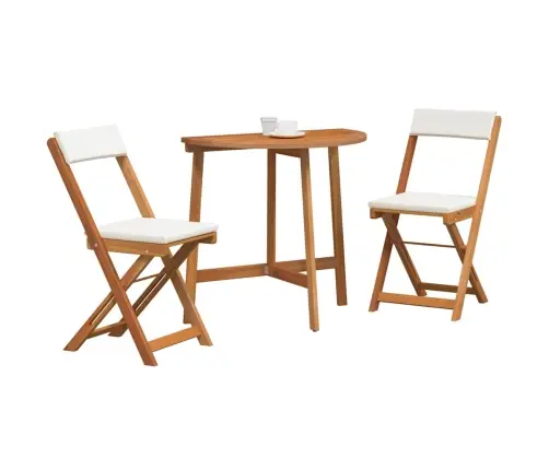 Bistrokomplekt Padjaga 3 Pcs Õlilahus Tugev Akatsiapuu