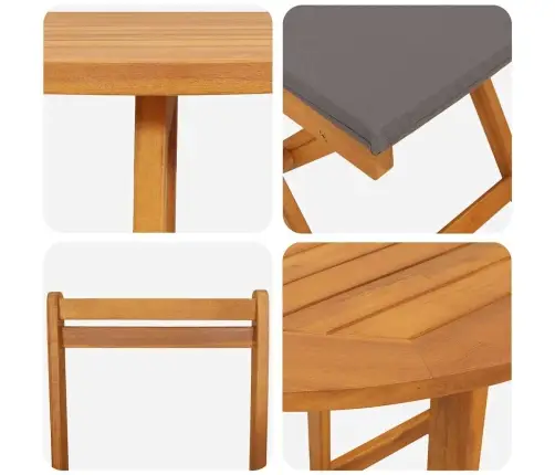 Bistro Komplektas Su Pagalve 3 Pcs Natūralus Aliejus