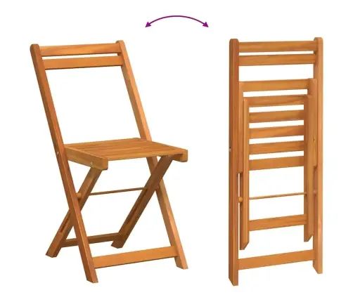 Bistro Komplektas Su Pagalve 3 Pcs Natūralus Aliejus