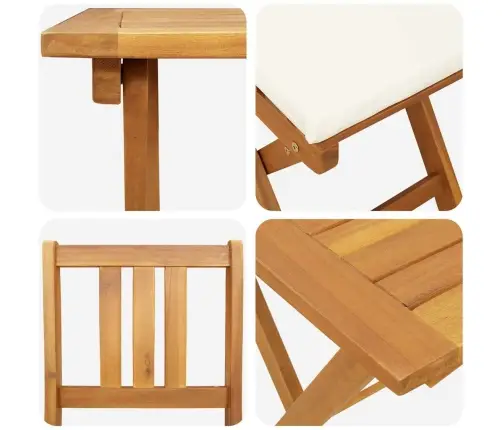 Bistro Komplektas Su Pagalve 3 Pcs Natūralus Aliejus