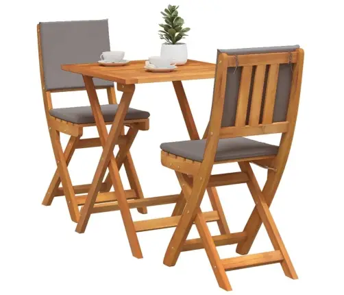 Bistrokomplekt Padjaga 3 Pcs Õlilahus Tugev Akatsiapuu