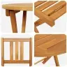 3 Daļu Saliekamais Bistro Komplekts No Cietā Akācijas Koka Vidaxl