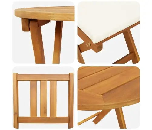 Bistro Komplektas Su Pagalve 3 Pcs Natūralus Aliejus