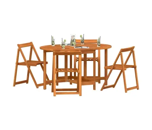 Sodo Stalas 5 Pcs Ruda 110 X 60 X 72 Cm