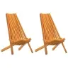 Kokkupandavad Aia Toolid 2 Pcs Pruun 56 X 69 X 84 M