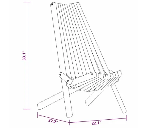 Kokkupandavad Aia Toolid 2 Pcs Pruun 56 X 69 X 84 M