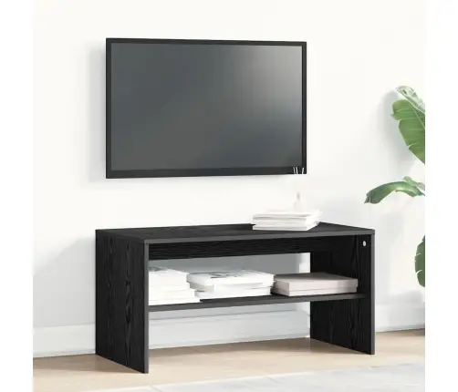 Tv Skapis Melns Ozols 80X40X40 Cm Engineered Wood Vidaxl