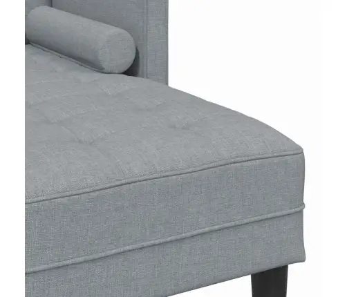 2 Daļu Dīvānu Komplekts Ar Spilveniem Gaiši Pelēkā Audumā Vidaxl